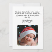 ハンサムなサンタin飛行機の写真,おもしろいクリスマス シーズンカード (裏面)