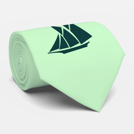 ハンサムなスクーナー船の記章のタイ ネクタイ (ロール)