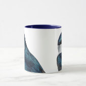 ハンサムなツバメ：針金に鳥 マグカップ (中央)