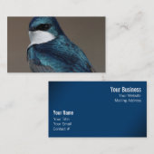 ハンサムなツバメ：針金に鳥 名刺 (正面/裏面)