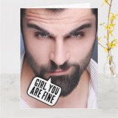 ハンサムなハンク無料誕生日 カード (黄色い花)