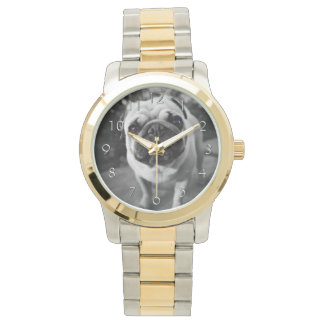 ハンサムなパグ 腕時計