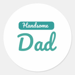 ハンサムなパパ – 男最高のの持つことができるタイトル ラウンドシール