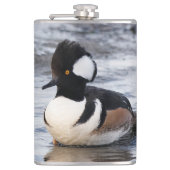 ハンサムなフード付きメルガンザーが動き出す フラスク (正面)