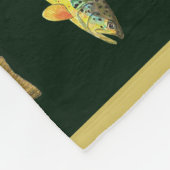 ハンサムなブラウンマス釣り フリースブランケット (角)