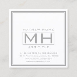 ハンサムなプロフェッショナル スクエア名刺