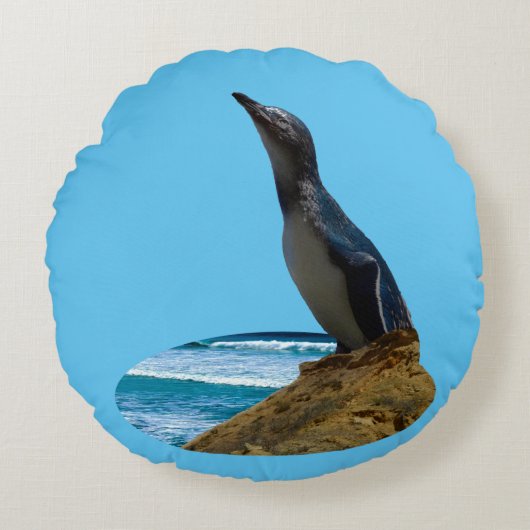 ハンサムなペンギン ラウンドクッション (正面)