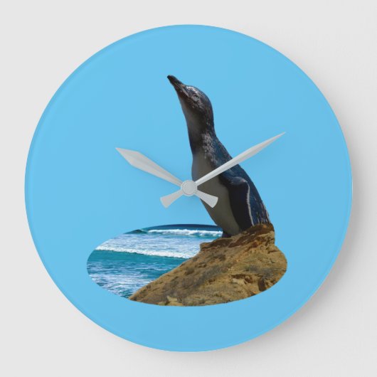 ハンサムなペンギン、壁時計 ラージ壁時計 (正面)