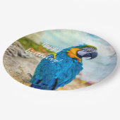 ハンサムなマカオパロット ペーパープレート (アングル)