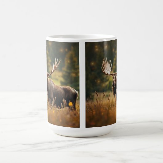 ハンサムなムース コーヒーマグカップ (中央)