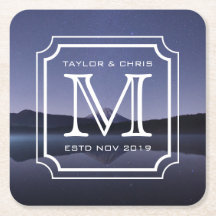 ハンサムなモノグラムの美しい景色の写真のシンプル