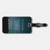 ハンサムなモノグラムの美しい景色の写真のシンプル ラゲッジタグ (裏面横)