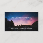 ハンサムなモノグラムの美しい景色の写真のシンプル 名刺 (裏面)