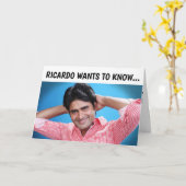 ハンサムなラテンハンク誕生日カードのための彼女 カード (黄色い花)