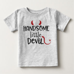ハンサムなリトルデビルハロウィーン幼児Tシャツ ベビーTシャツ