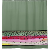 ハンサムなレインボートラウトアングラーズ シャワーカーテン (正面)