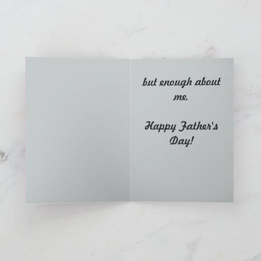 ハンサムな三色のコーギーの父の日の挨拶状 カード (内部)