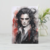 ハンサムな夢見る吸血鬼の王 水彩デザイン シーズンカード (スタンド正面)