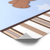 ハンサムな子犬の赤ちゃんシャワーバナー ポスター (角)