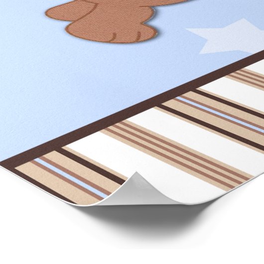 ハンサムな子犬の赤ちゃんシャワーバナー ポスター (角)