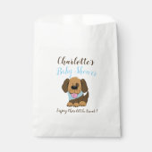ハンサムな子犬の赤ちゃんシャワーパーティーの好意バッグ フェイバーバッグ (正面)