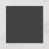 ハンサムな手紙Pのカメラマンのmanogramを活字に組んで下さい スクエア名刺 (裏面)