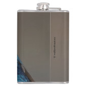 ハンサムな木ツバメ松の鳥をワイヤーに フラスク (裏面)