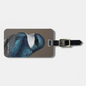 ハンサムな木ツバメ松の鳥をワイヤーに ラゲッジタグ (正面横)