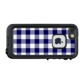 ハンサムな海軍と白いギンガム・プレイド LifeProof iPhoneケース (裏面横)