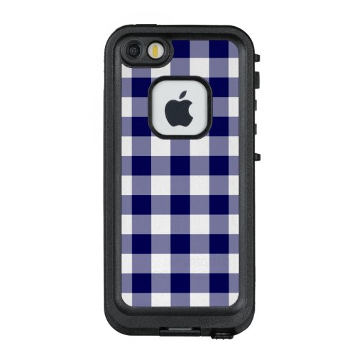 ハンサムな海軍と白いギンガム・プレイド LifeProof iPhoneケース (裏面)