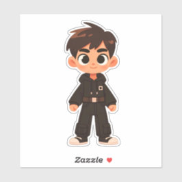 ハンサムな漫画の少年 シール