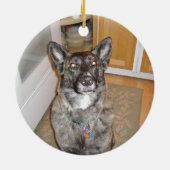 ハンサムな犬のオーナメント セラミックオーナメント (裏面)