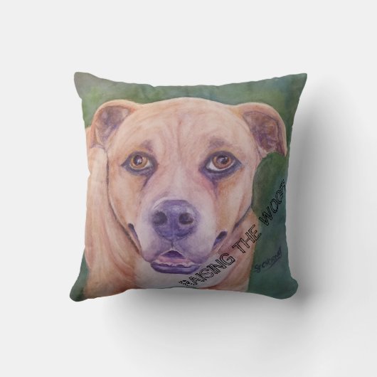 ハンサムな犬 クッション (裏面)