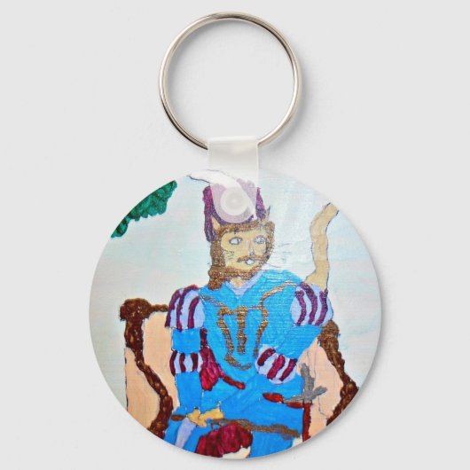 ハンサムな猫 キーホルダー (正面)