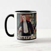 ハンサムな男性ヴィンテージカクテル文化 マグカップ (左)