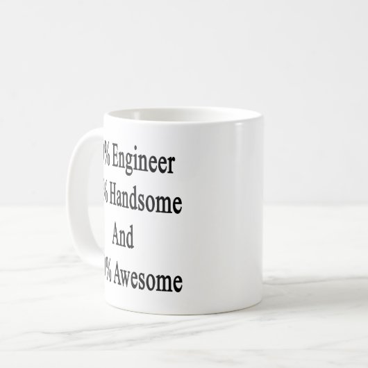 ハンサムな素晴らしい50エンジニア50および100 コーヒーマグカップ (正面左)