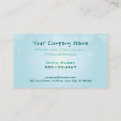 ハンサムな組合せ犬青いペット着席サービス 名刺 (裏面)