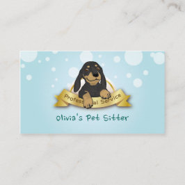 ハンサムな組合せ犬青いペット着席サービス 名刺