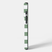 ハンサムな緑と白のギンガムパターン Case-Mate iPhoneケース (裏面 / 左)