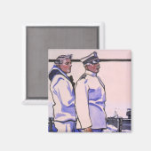 ハンサムな船乗り、WW1 1917アート マグネット (正面/裏面)