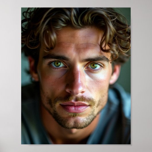 ハンサムな若いアメリカ人男性 ポスター (正面)