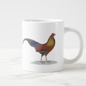 ハンサムな警戒の雄鶏 ジャンボコーヒーマグカップ (右)