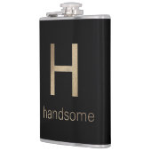 ハンサムな金ゴールドとブラック |ビニール包まれたフラスコ フラスク (左)