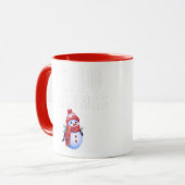 ハンサムな雪だるまはクリスマスを迎えてくれる マグカップ (正面左)