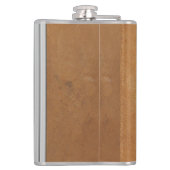 ハンサムな革およびクロムフラスコのあなたの名前 フラスク (裏面)