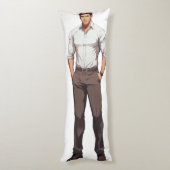 ハンサムな頑丈なイケメン・アニメ ボディピロー (裏面 (縦))