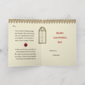 ハンサムな騎士ゴールドフォイルカード 箔グリーティングカード (内側レイダウン)