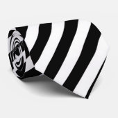ハンサムな黒と白ストライプののネックタイ ネクタイ (ロール)