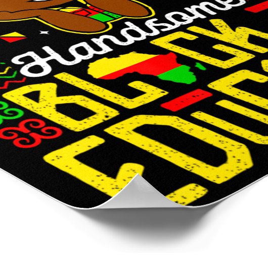 ハンサムな黒教育された黒歴史キッズボーイズジュ ポスター (角)