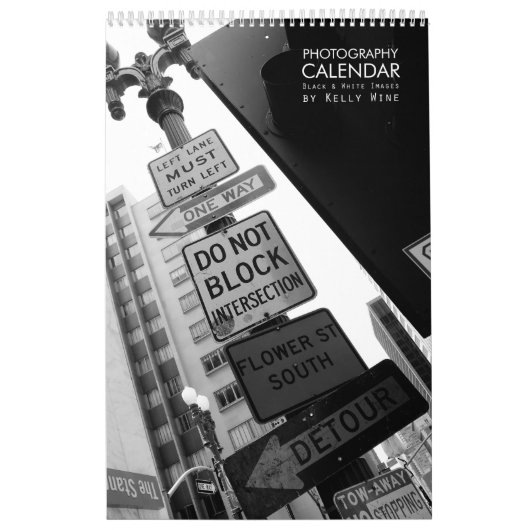 ハンサムなB&Wの写真のカレンダー-ケリーのワイン カレンダー (カバー)